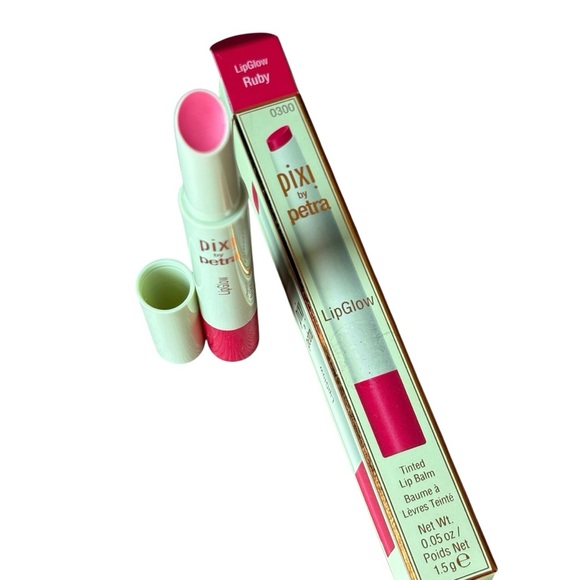 Pixl by Petra Tinted Lip Balm LipGlow Ruby .05 oz NIB NEW - Picture 3 of 4